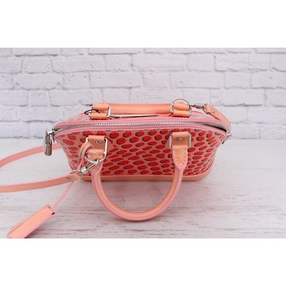 Louis Vuitton Alma BB Jung;e Dots Pink Vernis Crossbody Satchel Handbag A5535 - Picture 10 of 12